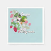 Love You Berry Much Herz-Patch Serviette (Vorderseite)