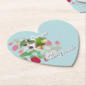 Love You Berry Much Papier Untersetzer Herz (angewinkelt)