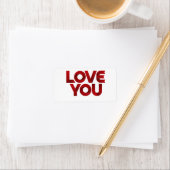 Love You – Bold Romantic Typography Adressaufkleber (Insitu)