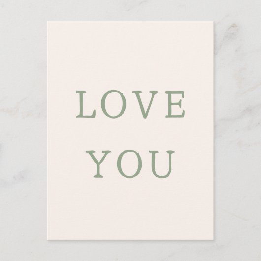 Love You Card. Postkarte (Vorderseite)