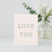 Love You Card. Postkarte (Stehend Vorderseite)