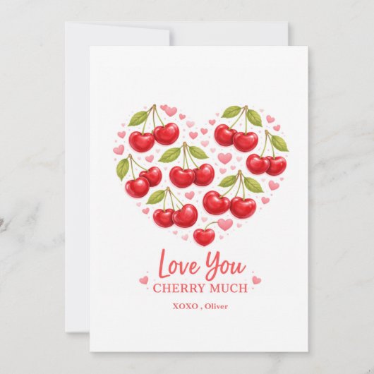 Love You Cherry Much Valentine's Day Card (Vorderseite)