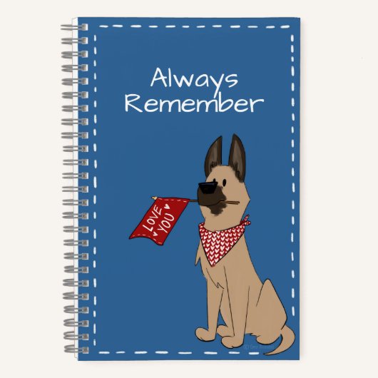 Love You Cute Dog Custom Spiral Notebook Notizblock (Vorderseite)