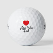 'Love You Dad' Father's Day, Birthdays, Touching Golfball (Vorderseite)