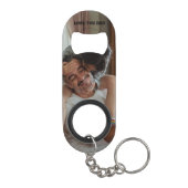 Love You dad < personalized Photo Mini Flaschenöffner (Rückseite)