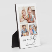 Love You Daddy 3 Fotos Script Name White Fotoplatte (Seite)