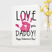 Love You Daddy Valentines Day Card Karte (Gelbe Blume)