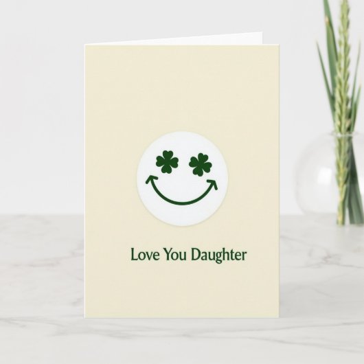 Love You Daughter Simple Card Karte (Vorderseite)