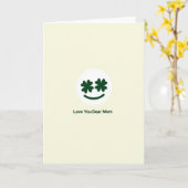 Love You Dear Mom Face Card Karte (Gelbe Blume)