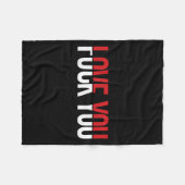Love You Fck You Funny Meme Fleecedecke (Vorderseite (Horizontal))