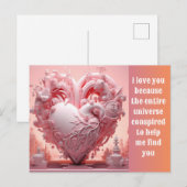 Love you feiertagspostkarte (Vorne/Hinten)