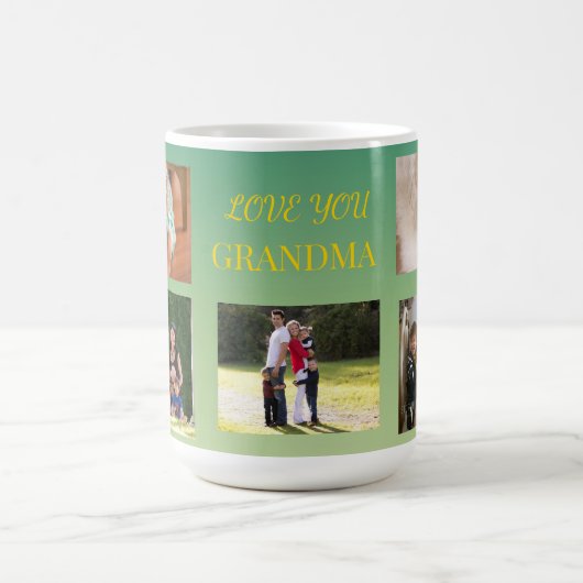 Love You Grandma 5 Photo Design Kaffeetasse (Mittel)
