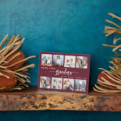 Love You Grandma 8 Photo Collage Burgundy Fotoplatte (Seite)