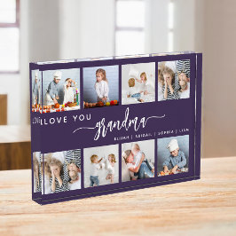 Love You Grandma 8 Photo Collage Purple Fotoblock