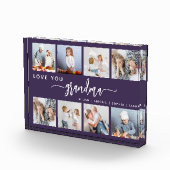 Love You Grandma 8 Photo Collage Purple Fotoblock (Rechts)