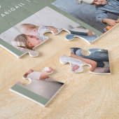 Love You Grandma 8 Photo Collage Sage Green Puzzle (Seite)
