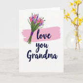 Love You Grandma Floral Card Karte (Gelbe Blume)