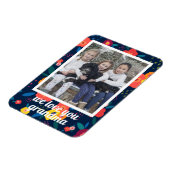 Love You Grandma Floral Photo Personalized Magnet (Linke Seite)