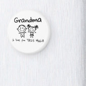 Love You Grandma Kids Art Personalized Gift Magnet