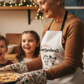 Love You Grandma Kids Art Personalized Gift Schürze