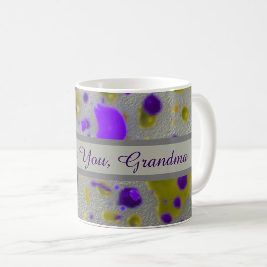 Love You Grandma Paint Splatter Abstract Kaffeetasse (VorderseiteRechts)