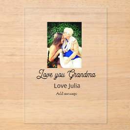 Love you Grandma photo name love message grandkids Acryleinladungen