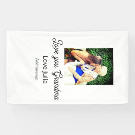 Love you Grandma photo name love message grandkids Banner