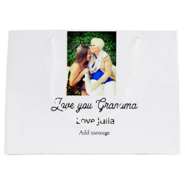 Love you Grandma photo name love message grandkids Große Geschenktüte