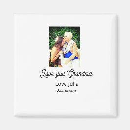 Love you Grandma photo name love message grandkids Magnet