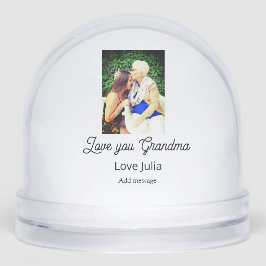 Love you Grandma photo name love message grandkids Schneekugeln