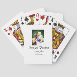 Love you Grandma photo name love message grandkids Spielkarten
