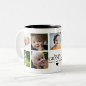 Love You Grandpa Cute Collage 9 Photos Zweifarbige Tasse (Vorderseite Links)