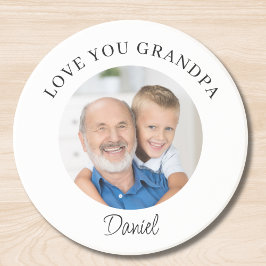 Love You Grandpa Keepsake Photo Getränkeuntersetzer