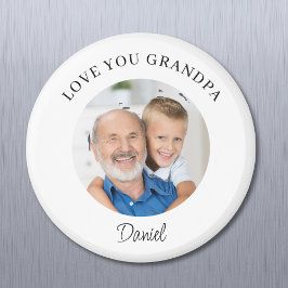 Love You Grandpa Keepsake Photo Magnet