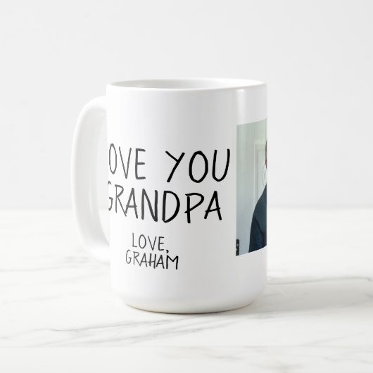 Love You Grandpa Mug Kaffeetasse (Vorderseite Links)