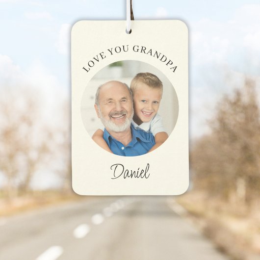 Love You Grandpa Photo Autolufterfrischer