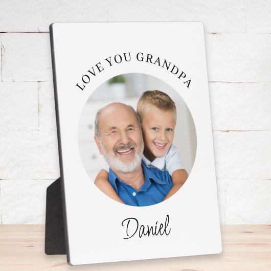 Love You Grandpa Photo Fotoplatte
