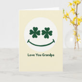 Love You Grandpa Smiling Face Card Karte (Gelbe Blume)