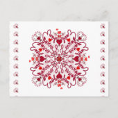 Love You handgeschriebene nahtlose Doodles Valenti Postkarte (Vorderseite)