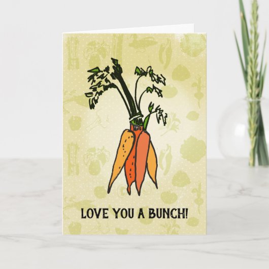 Love You hat Bunch! Carrot Card Karte (Vorderseite)