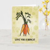 Love You hat Bunch! Carrot Card Karte (Gelbe Blume)