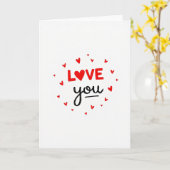 Love You Heart Simple Card Karte (Gelbe Blume)