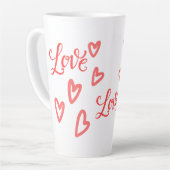 Love You Heart-Themed Valentine's Milchtasse (Linke Ecke)