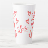 Love You Heart-Themed Valentine's Milchtasse (Vorderseite)