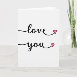 Love You Hearts Grußkarte Karte