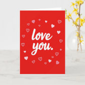 Love You Herzen Design Karte (Gelbe Blume)