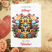 Love You Honey | Bee Themed Valentine's Day Karte