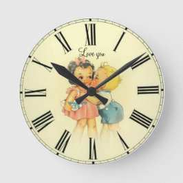 Love you kids runde wanduhr