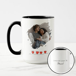 Love You Latte Valentine's Day Photo Personalized Tasse