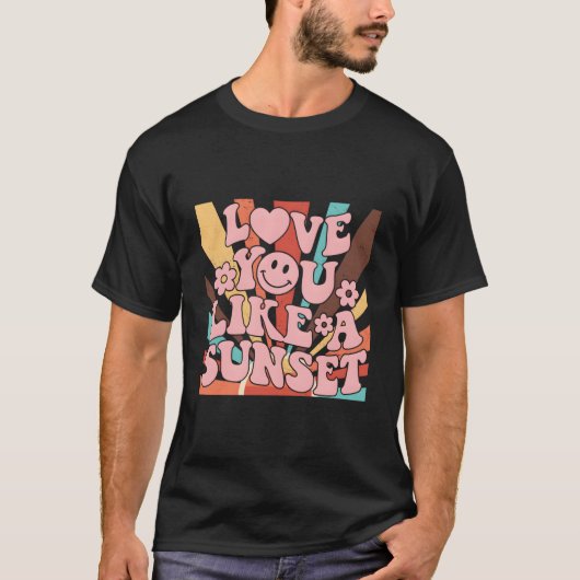 Love You Like A Aesthetic Words On Back T-Shirt (Vorderseite)